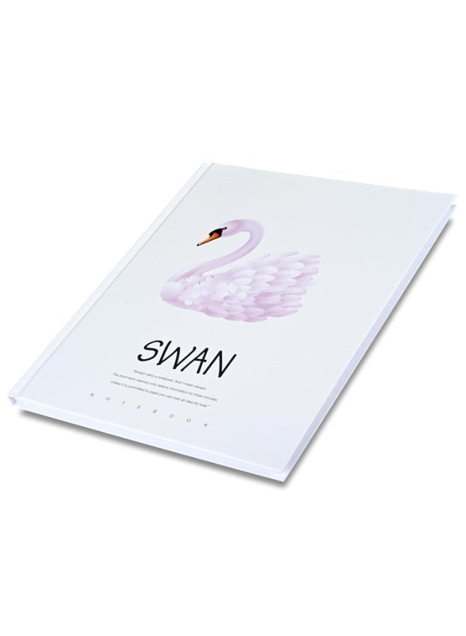 FIS® Hard Cover Notebook, Size 10"X8" Inches(254x203.2mm), 96 Sheets, 192 Pages, Single Line Ruling, White Paper, Packet of 5 Pieces, Swan Cover Design 1-FSNBHC1896-SWA1 - Image 4